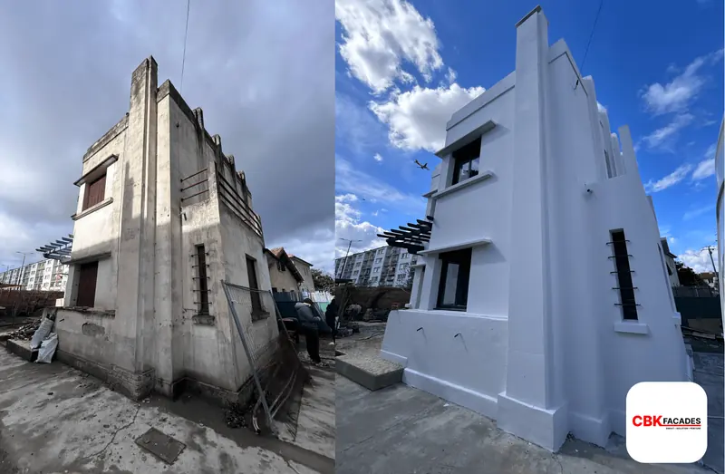 Rénovation d'une façade de maison moderne à Toulouse